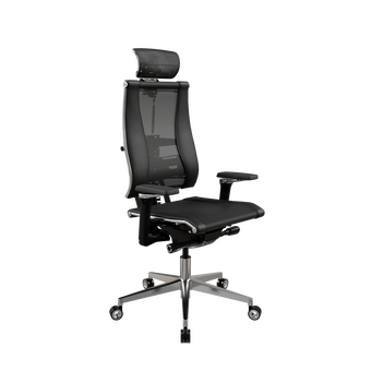  Кресло руководителя Метта Yoga 4DF B2-14D - YM93+Infinity (Z252343249) черный сетка/ткань крестов. алюминий хром 