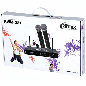  Микрофонная система RITMIX RWM-221 black 