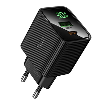  СЗУ HOCO CS84A Excellent PD30W+QC3.0 charger with digital display черный 
