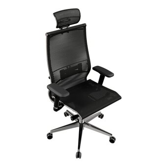  Кресло Метта Samurai S-3 (Z1D.3.15.109) черный сиденье черный сетка с подголов. крестов. металл хром 