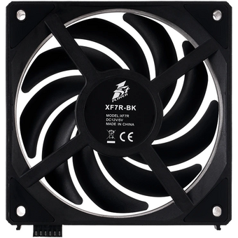  Комплект вентиляторов (3 шт.) 1STPLAYER XF7R Black (XF7R-BK-3IN1) / 120mm Reverse ARGB 3pin 5V PWM 4pin 12V 600-2000rpm 56.8cfm 33.12dBA 