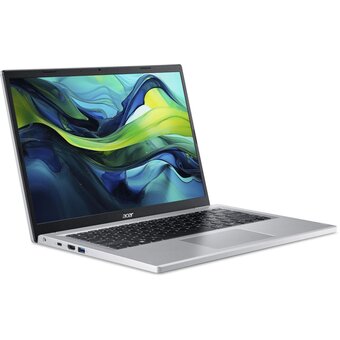  Ноутбук Acer Aspire Go 14 AG14-21P-R4XC (NX.KXDCD.008-Win11Pro) Ryzen 3 7320U 8Gb SSD 256Gb AMD Radeon Graphics 14 WUXGA IPS Cam 50Вт*ч Серебристый 