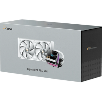  Вентилятор Ocypus Sigma L24 Pro WH, 240mm, LCD Pump, 2x120mm FDB fans, LGA115X/1200/1700/18XX, AM4/AM5 
