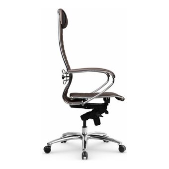  Кресло Метта Samurai K-1.04 MPES (Z312299953) темно-коричневый сиденье темно-коричневый эко.кожа с подголов. крестов. металл хром 