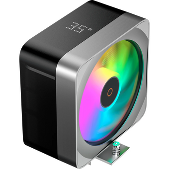  Кулер Ocypus Delta A40 EX BK Digital, 120mm ARGB Fan, Top Display Panel, 4 Heat Pipes, 4-PIN PWM, 500-1800 RPM, 29DBA, Hydro Bearing 