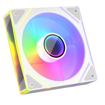  Вентилятор 1STPLAYER FC7 White (FC7-WH-1IN1) / 120mm ARGB 3pin 5V PWM 4pin 12V 600-1800rpm 47.65cfm 32.2dBA 