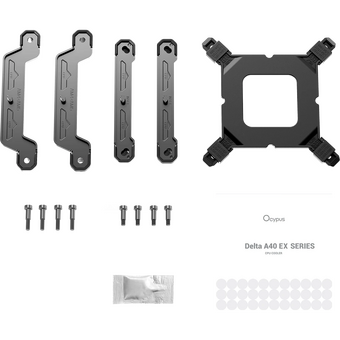  Кулер Ocypus Delta A40 EX BK Digital, 120mm ARGB Fan, Top Display Panel, 4 Heat Pipes, 4-PIN PWM, 500-1800 RPM, 29DBA, Hydro Bearing 