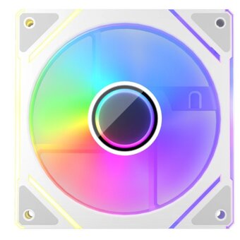  Вентилятор 1STPLAYER FC7 White (FC7-WH-1IN1) / 120mm ARGB 3pin 5V PWM 4pin 12V 600-1800rpm 47.65cfm 32.2dBA 