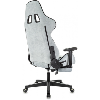  Кресло игровое Zombie Drift/F GBL серо-голубой/черный крестов. пластик подст.для ног 