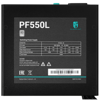  Блок питания DeepCool GamerStorm PF550L черный (R-PF550L-HE0B-WGEU) 