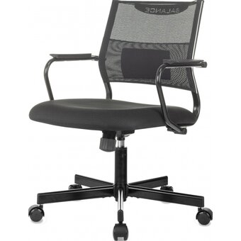  Кресло Бюрократ CH Balance-Low черный Elastic-102 TW-11 сетка/ткань низк.спин. крестов. металл черный 