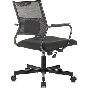  Кресло Бюрократ CH Balance-Low черный Elastic-102 TW-11 сетка/ткань низк.спин. крестов. металл черный 