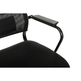  Кресло Бюрократ CH Balance-Low черный Elastic-102 TW-11 сетка/ткань низк.спин. крестов. металл черный 
