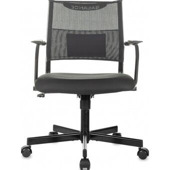  Кресло Бюрократ CH Balance-Low черный Elastic-102 TW-11 сетка/ткань низк.спин. крестов. металл черный 