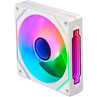  Вентилятор BLOODY CF-12, LCD (cf-12-argb120-wh) 120мм, 4-pin, 1800об/мин, 11 - 32 дБ, ARGB, белый, Ret 