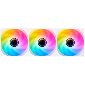  Вентилятор JONSBO ZW-140WR (3 in 1) 140х140х26мм Reverse (PWM, ARGB LED, 800-1400об/мин, белый) Retail 