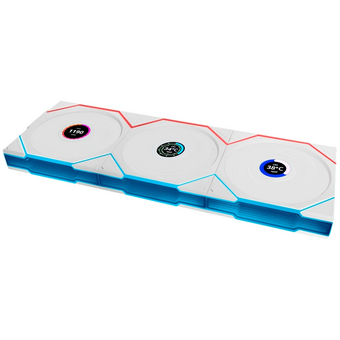  Комплект вентиляторов (3шт.) Lian Li UNI Fan TL Wireless LCD 120 Reverse Blade (G99.12RTLLCD1W3W.R0) / 12RTLLCD1W3W White /120x124x28мм 