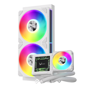  СВО Formula V Line Cryo Wing Digi 240 WH, 240mm, LCD 2.73", 2x120mm, ARGB fans, LGA115X/1200/1700/1851/1366/2011/2066, AM3/AM4 