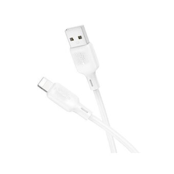  УЦ Дата-кабель BOROFONE BX113 Lenny silicone charging data cable iP(L=1M) белый (плохая упаковка) 