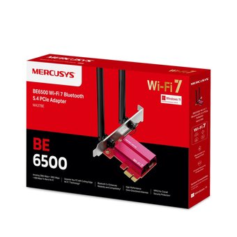  Адаптер Mercusys MA37BE PCI Express с поддержкой Wi-Fi 7 BE6500 и Bluetooth 5.4 