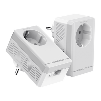  Комплект Powerline-адаптеров Mercusys MP300P KIT AV600 со встроенной розеткой 