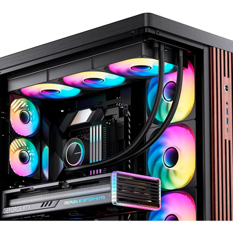  Вентилятор JONSBO ZW-140BR (3 in 1) 140х140х26мм Reverse (PWM, ARGB LED, 800-1400об/мин, черный) Retail 