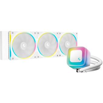  СВО DEEPCOOL LE360 Pro WH LGA1851/1700/1200/115X/AM5/AM4 (TDP 300W, ARGB Lighting, Anti-Leak edition, PWM, Triple Fan) 