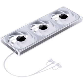  Вентилятор JONSBO ZA-420WR (3 in 1) 140х140х28мм Reverse (PWM, ARGB LED, 700-1500об/мин, белый) Retail 