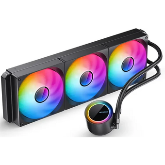  СВО JONSBO TG-420 ARGB Black LGA 1851/1700/1200/115X/AM5/AM4 (TDP 300W, ARGB Fan and Pump, PWM, Triple Fan 140mm) 