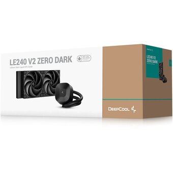  СВО DeepCool LE240 V2 Zero Dark (r-le240zero-bklnmd-g-1), 4-pin, черный, retail 