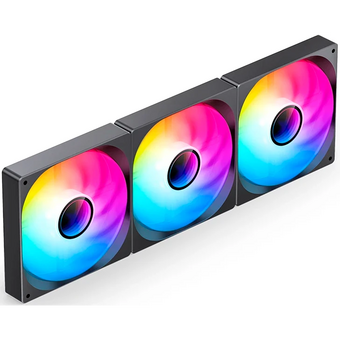  Вентилятор JONSBO ZW-140BR (3 in 1) 140х140х26мм Reverse (PWM, ARGB LED, 800-1400об/мин, черный) Retail 