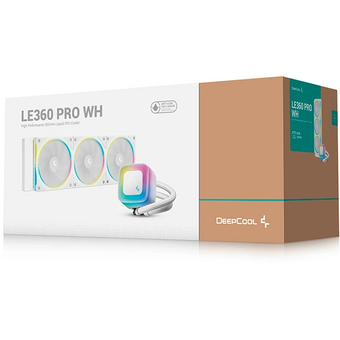  СВО DEEPCOOL LE360 Pro WH LGA1851/1700/1200/115X/AM5/AM4 (TDP 300W, ARGB Lighting, Anti-Leak edition, PWM, Triple Fan) 