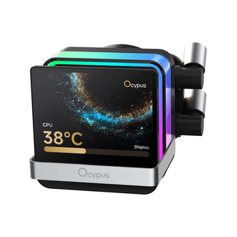  Вентилятор Ocypus Sigma L24 Pro BK, 240mm, LCD Pump, 2x120mm FDB fans, LGA115X/1200/1700/18XX, AM4/AM5 