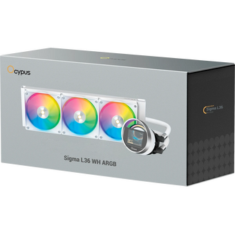  СВО Ocypus Sigma L36 WH ARGB, 360mm, LCD Pump 2.4", 3x120mm ARGB fans, LGA115X/1200/1700/18XX, AM4/AM5 