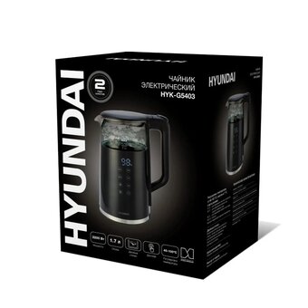  Электрочайник Hyundai HYK-G5403 черный 