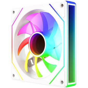  Вентилятор BLOODY CF-11 LCD (cf-11-argb120-wh) 120мм, 4-pin, 1800об/мин, 11 - 32 дБ, ARGB, белый, Ret 