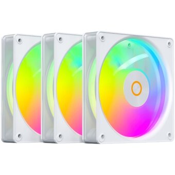  Вентилятор Ocypus Gamma F12 Elite WH ARGB Reverse Blade 3 IN 1, 120x120x25mm, 4-Pin PWM, 600-1800 RPM, 26 DBA Max, Hydro Bearing 