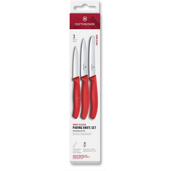  Набор ножей кухонных Victorinox Swiss Classic 6.7111.34C1 для овощей компл. 3предм. красный европодвес 