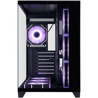  Корпус 1STPLAYER Megaview MV8-TP ARGB Black (MV8-TP-BK-6FC7R-1FC7-HUB2) / ATX / 7x120mm ARGB fans hub 