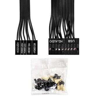  Корпус ExeGate AA-443 EX298131RUS Miditower (ATX, без БП, 2*USB+HD Audio, черный) 