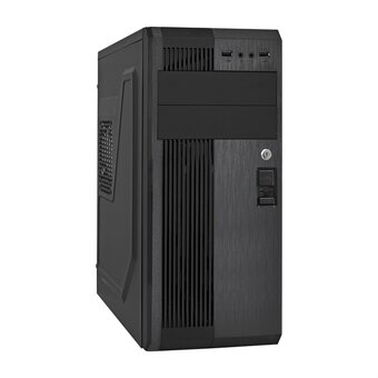  Корпус ExeGate UN-605B-UNS45 EX299343RUS Miditower (ATX, БП UNS450 с вент. 12см, 2*USB, аудио, блокировка, черный) 