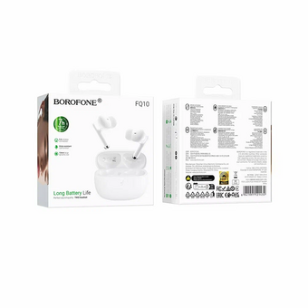  Наset белыйушники bluetooth BOROFONE FQ10 Joyful true wireless BT head 