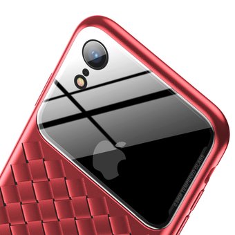  Чехол Baseus Glass & Weaving для iPhone XR 6.1inch красный 