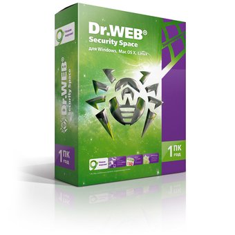  ПО Dr.Web Security Space (КЗ), 1 ПК/1 год. Лицензия, DVD, коробка (BHW-B-12M-1-A3) 