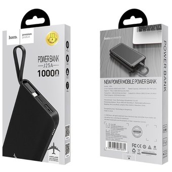  Внешний аккумулятор HOCO J25A 10000mAh чёрный 