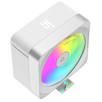  Кулер Ocypus Delta A40 EX WH Digital, 120mm ARGB Fan, Top Display Panel, 4 Heat Pipes, 4-PIN PWM, 500-1800 RPM, 29DBA, Hydro Bearing 