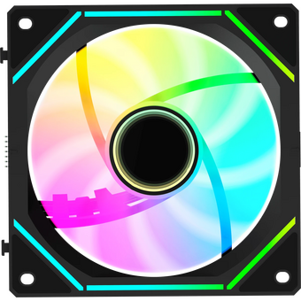  Вентилятор Ocypus Gamma F12 UNI BK ARGB Reverse Blade 3 in 1, 3x120x120x25mm, 4-Pin PWM, 800-1800 RPM, 31 DBA Max, Hydro Bearing 