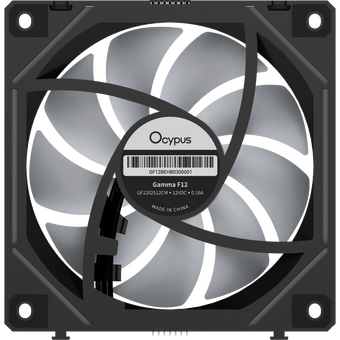  Вентилятор Ocypus Gamma F12 UNI BK ARGB Reverse Blade 3 in 1, 3x120x120x25mm, 4-Pin PWM, 800-1800 RPM, 31 DBA Max, Hydro Bearing 
