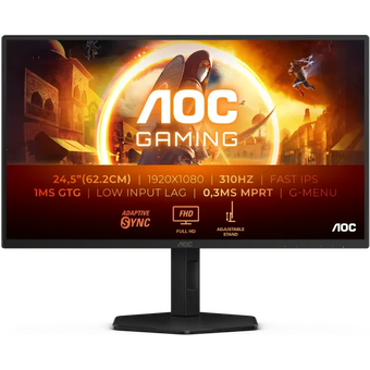  Монитор AOC 25G4SXU Black IPS 1920x1080, 310Hz, 1ms, 400cdm, 1000:1, HDMI 2.0x2, DP 1.4,4хUSB 3.2 