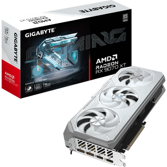  Видеокарта Gigabyte RX9070XT Gaming OC Ice 16GB (GV-R907XGAMINGOCICE-16GD) GDDR6 256bit 2xDP 2xHDMI 3Fan RTL 